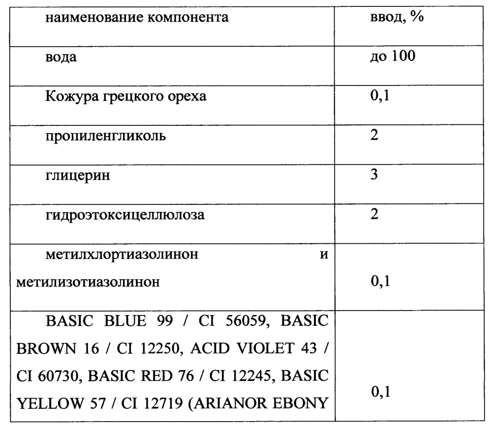 Оттеночная краска для волос (патент 2654033)