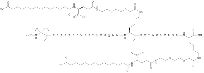 Дважды ацилированные производные glp-1 (патент 2559540)