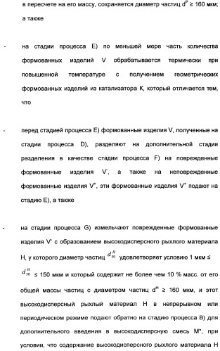 Непрерывный способ изготовления геометрических формованных изделий из катализатора к (патент 2507001)