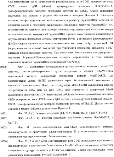 Конструкции слияния и их применение для получения антител с повышенными аффинностью связывания fc-рецептора и эффекторной функцией (патент 2407796)