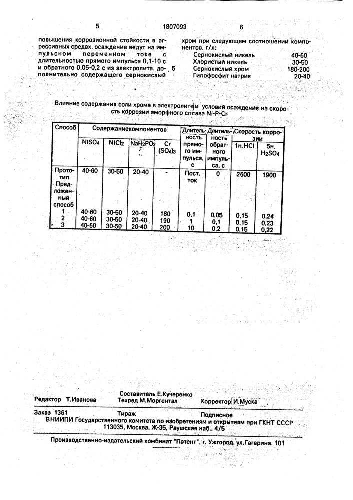 Способ получения аморфного сплава (патент 1807093)