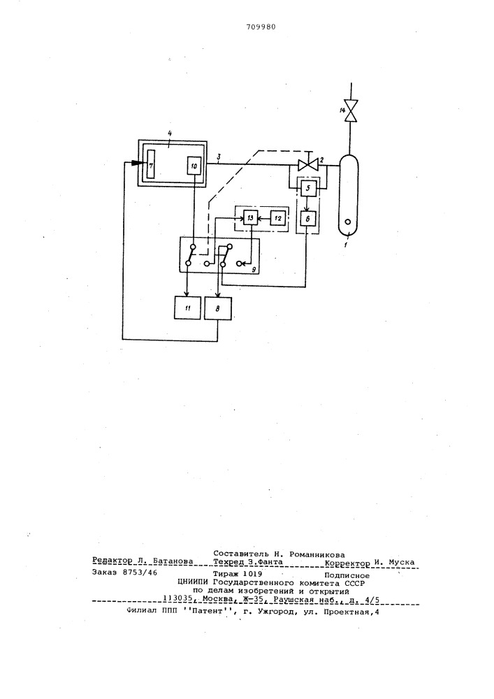 Волюмометр (патент 709980)