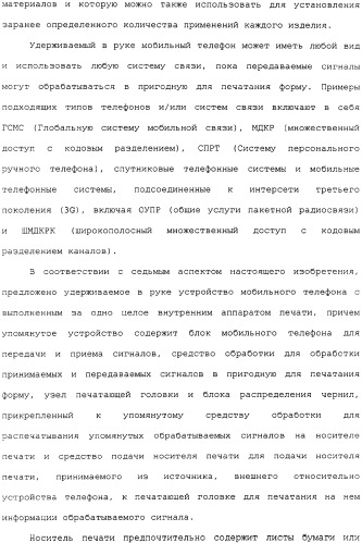 Удерживаемый в руке мобильный телефон с выполненным за одно целое внутренним принтером (патент 2344565)