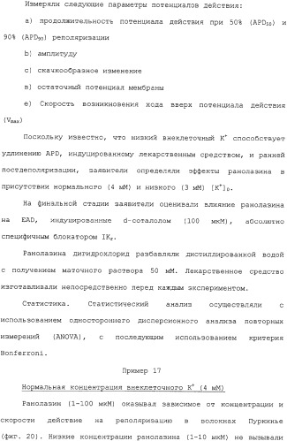 Применение ранолазина для изготовления лекарственного средства для лечения аритмий (патент 2325161)