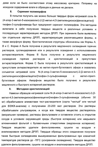 Полиморфы натриевой соли n-(4-хлор-3-метил-5-изоксазолил)-2[2-метил-4,5-(метилендиокси)фенилацетил]тиофен-3-сульфонамида (патент 2412941)