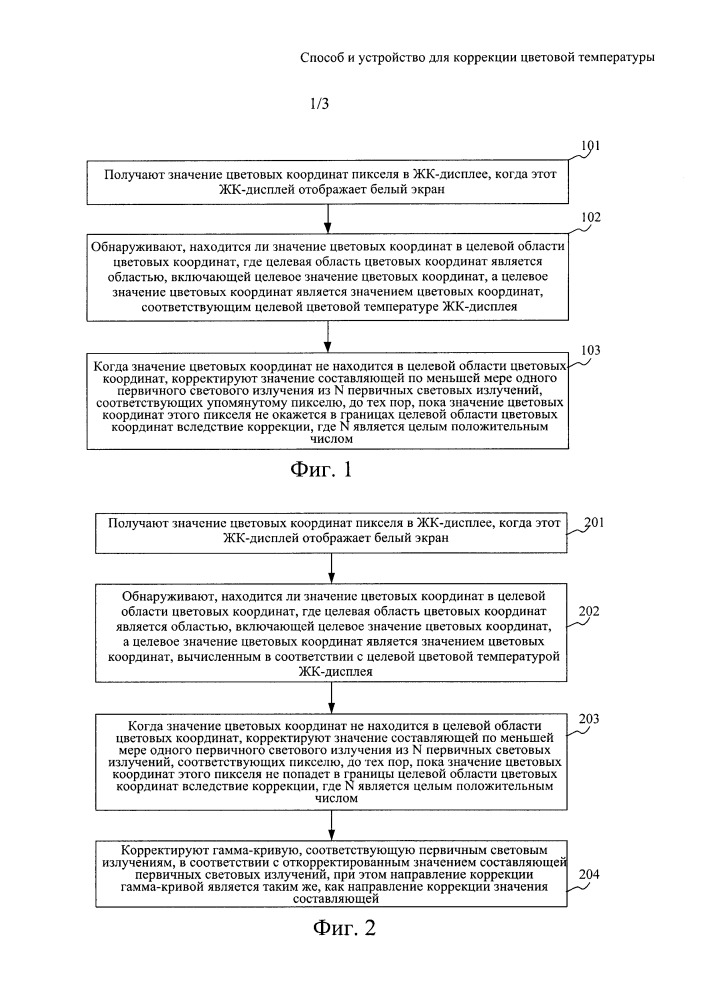 Способ и устройство для коррекции цветовой температуры (патент 2651247)