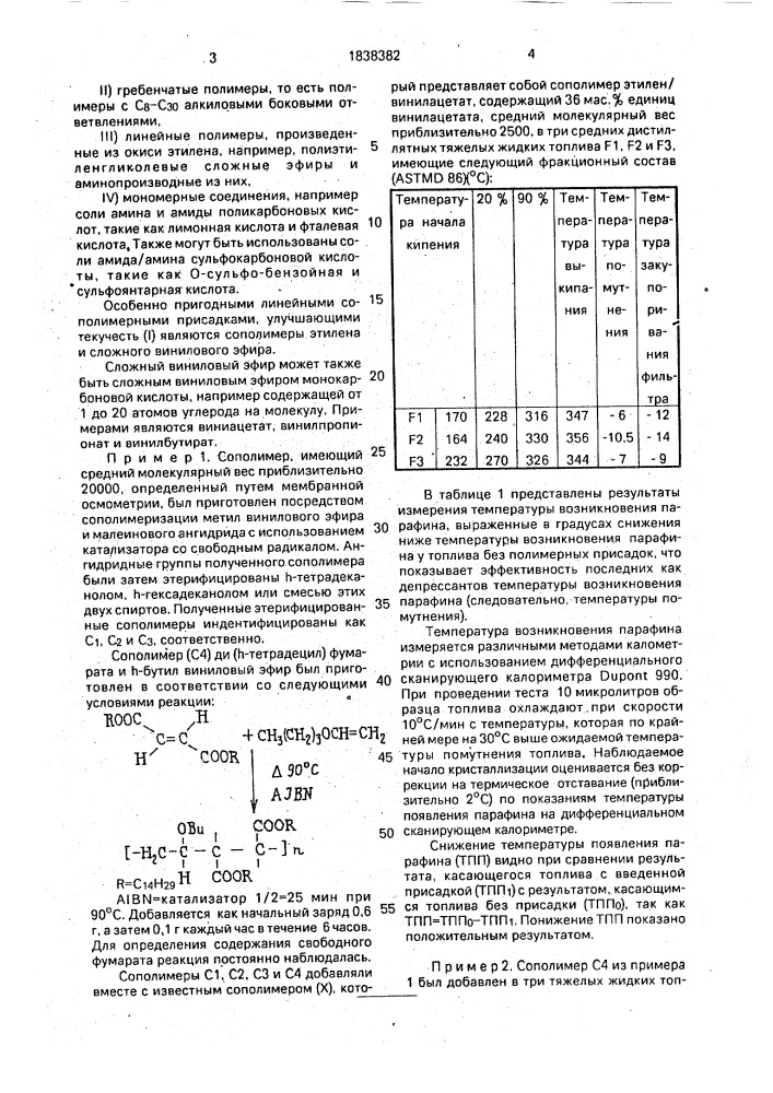 Состав топлива (патент 1838382)