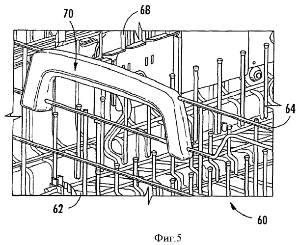 Ручка подставки для посуды в посудомойке (патент 2467676)
