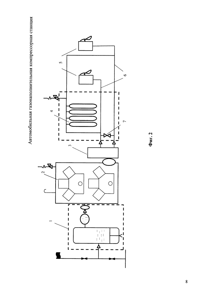 Автомобильная газонаполнительная компрессорная станция (патент 2617539)