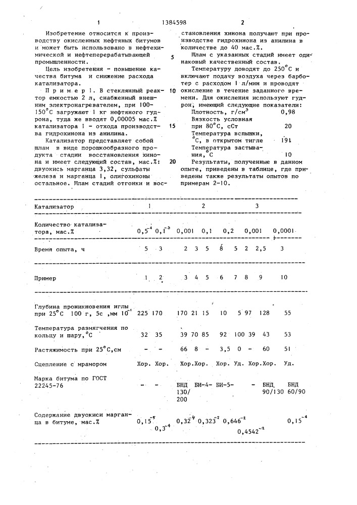 Способ получения битума (патент 1384598)