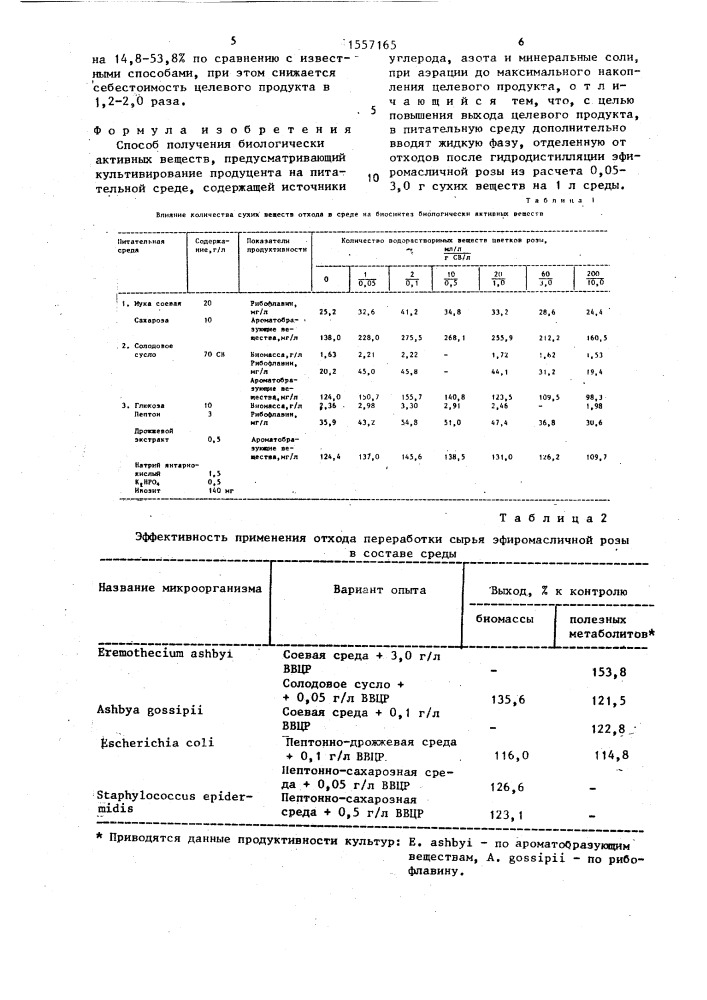 Способ получения биологически активных веществ (патент 1557165)