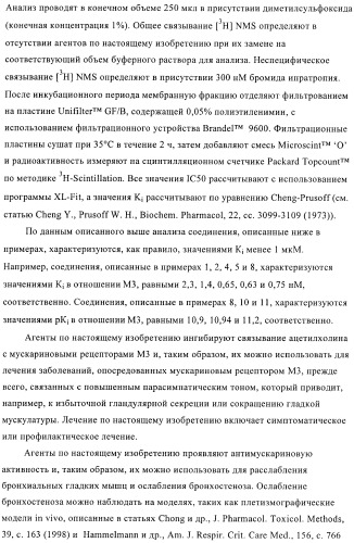 Производные хинуклидина и их применение в качестве антагонистов мускариновых рецепторов м3 (патент 2399620)