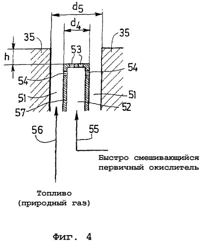 Способ сжигания, включающий раздельное инжектирование топлива и окислителя, а также устройство для сжигания, предназначенное для осуществления данного способа (патент 2288405)