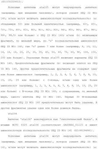 Композиции для иммунизации против staphylococcus aureus (патент 2508126)