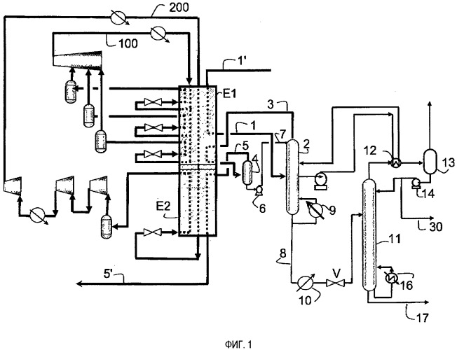 Способ сжижения газа с фракционированием при высоком давлении (патент 2495342)