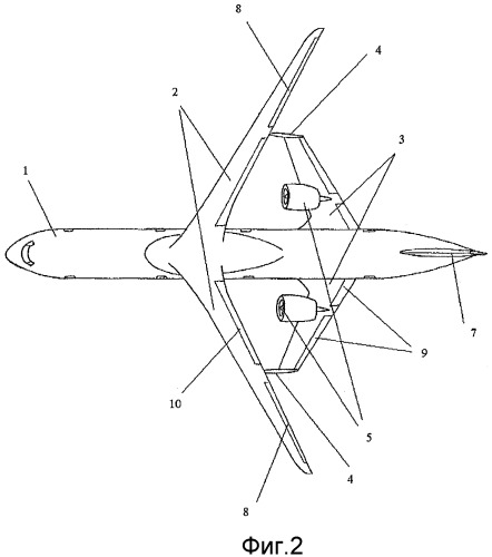 Летательный аппарат, имеющий лямбда-образную коробчатую конфигурацию крыла (патент 2531537)