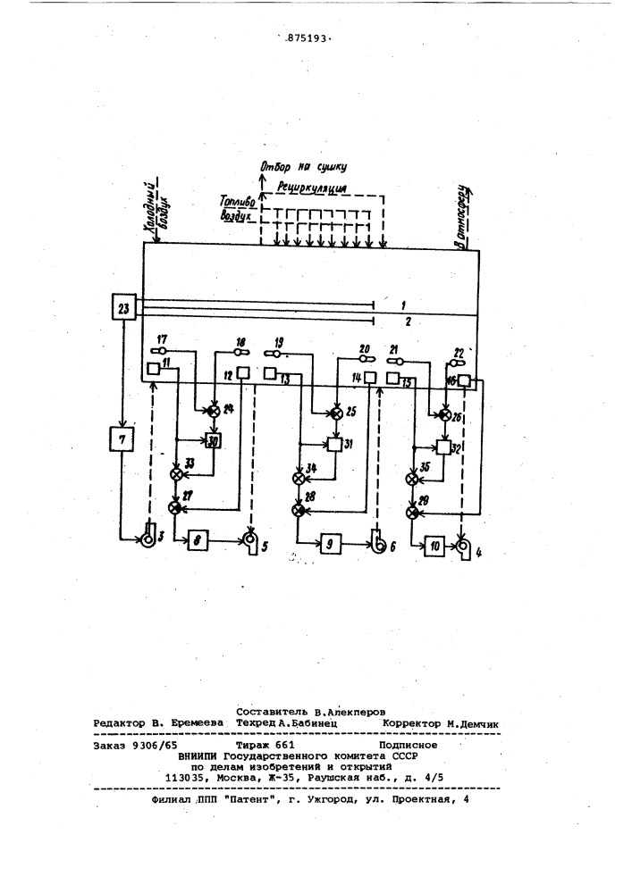 Устройство для автоматического регулирования аэродинамического режима подвагонеточного пространства туннельной печи (патент 875193)