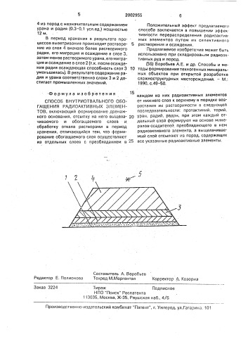 Способ внутриотвального обогащения радиоактивных элементов (патент 2002955)