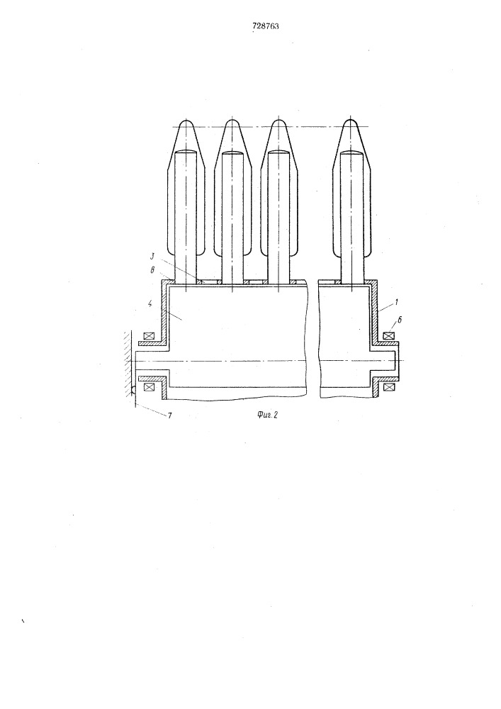 Очесывающее устройство для обмолота растений на корню (патент 728763)