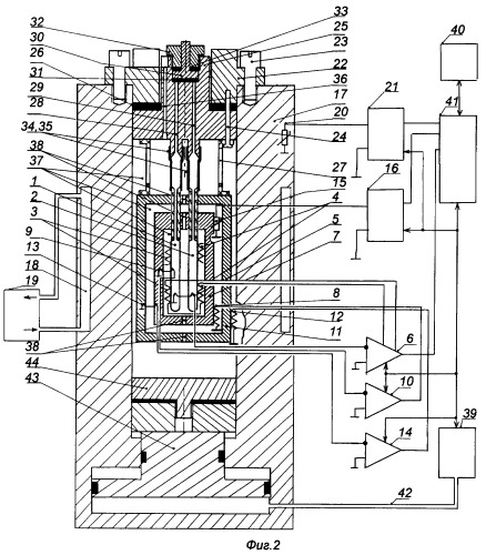 Дифференциальный адиабатный сканирующий микрокалориметр высокого давления (патент 2364845)