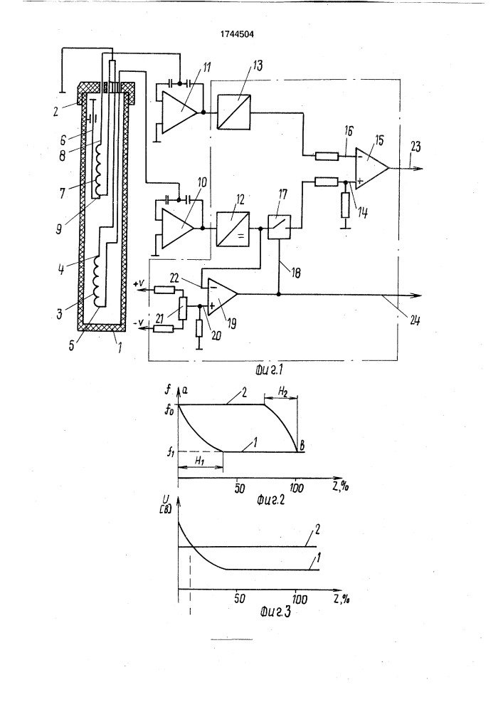 Сигнализатор уровня жидкости (патент 1744504)