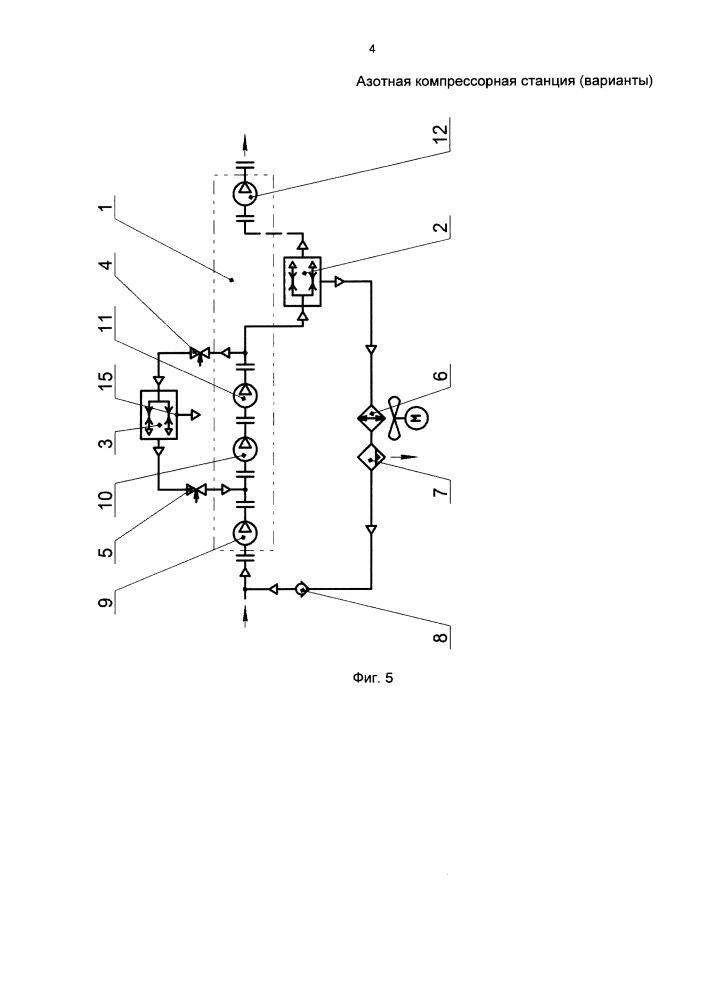 Азотная компрессорная станция (варианты) (патент 2659264)