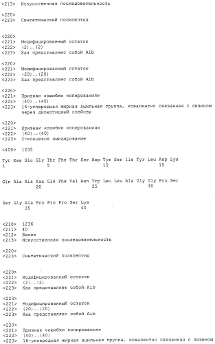 Основанные на амидах пролекарства пептидов глюкагонового надсемейства (патент 2550696)