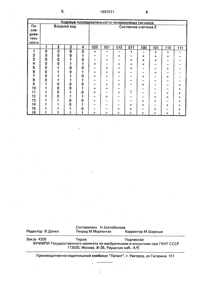 Генератор ортогонально противоположных сигналов (патент 1697071)