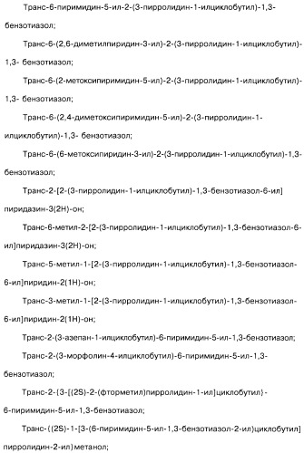 Производные бензотиазолциклобутиламина в качестве лигандов гистаминовых h3-рецепторов, фармацевтическая композиция на их основе, способ селективной модуляции эффектов гистаминовых h3-рецепторов и способ лечения состояния или нарушения, модулируемого гистаминовыми h3-рецепторами (патент 2487130)