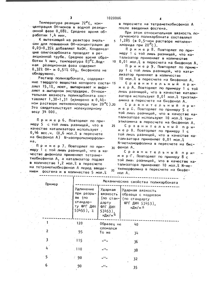 Способ получения ароматического поликарбоната (патент 1020006)