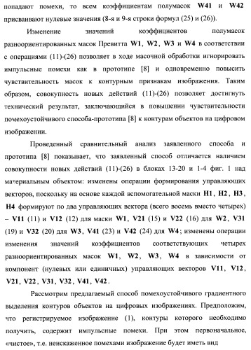 Способ помехоустойчивого градиентного выделения контуров объектов на цифровых изображениях (патент 2403616)