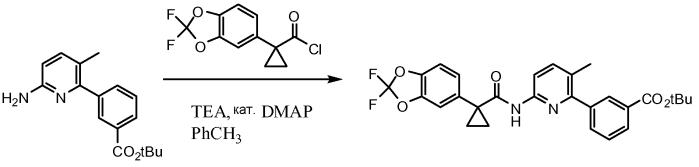 Фармацевтические композиции, включающие 3-(2, 2-дифторбензо[d][1, 3]диоксол-5-ил)циклопропанкарбоксамидо)-3-метилпиридин-2-ил)бензойную кислоту, и их введение (патент 2592368)