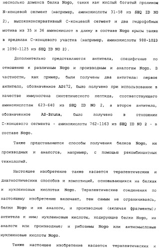 Поликлональное антитело против nogo, фармацевтическая композиция и применение антитела для изготовления лекарственного средства (патент 2432364)