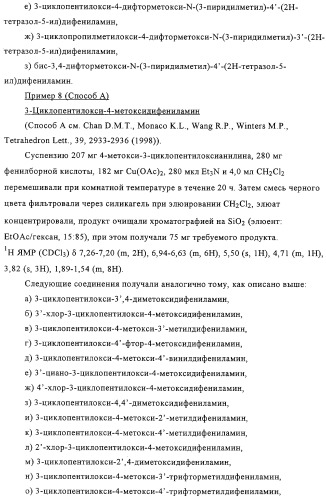 Применение производных анилина в качестве ингибиторов фосфодиэстеразы 4 (патент 2321583)