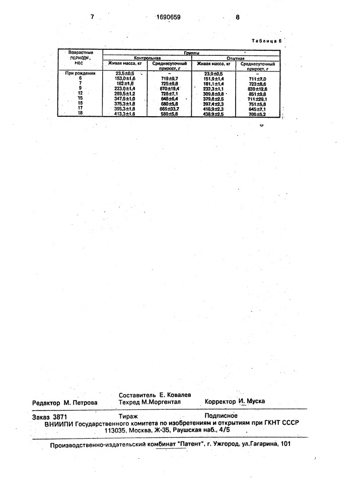 Кормовая добавка (патент 1690659)