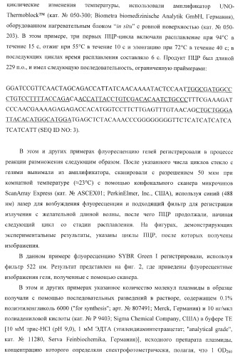 Бесконтактные способы обнаружения молекулярных колоний, наборы реагентов и устройство для их осуществления (патент 2394915)