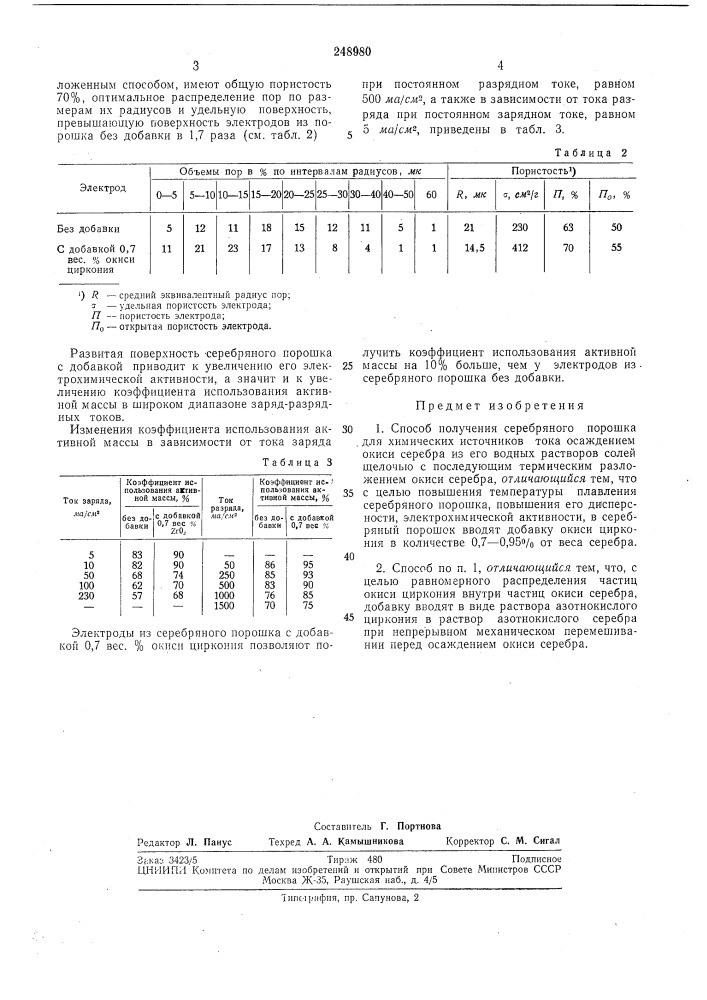 Способ получения серебряного поросоюзная..,в^г::--&lt; ^^^^^ш,ка^'"': "- &gt;&amp; отена мвд-.. 6ti^«j_y --|5с vtatekfn.c (патент 248980)