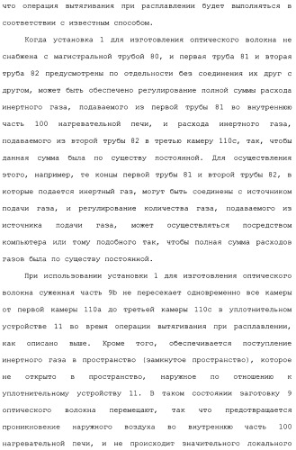 Установка для изготовления оптического волокна и способ изготовления оптического волокна (патент 2482078)