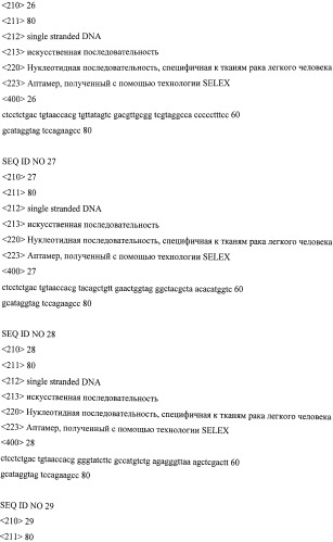 Аптамер, специфичный к опухолевым тканям легкого человека (патент 2528870)