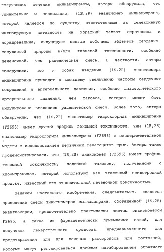 Применение (1s,2r) энантиомера милнаципрана для получения лекарственного средства (патент 2317817)