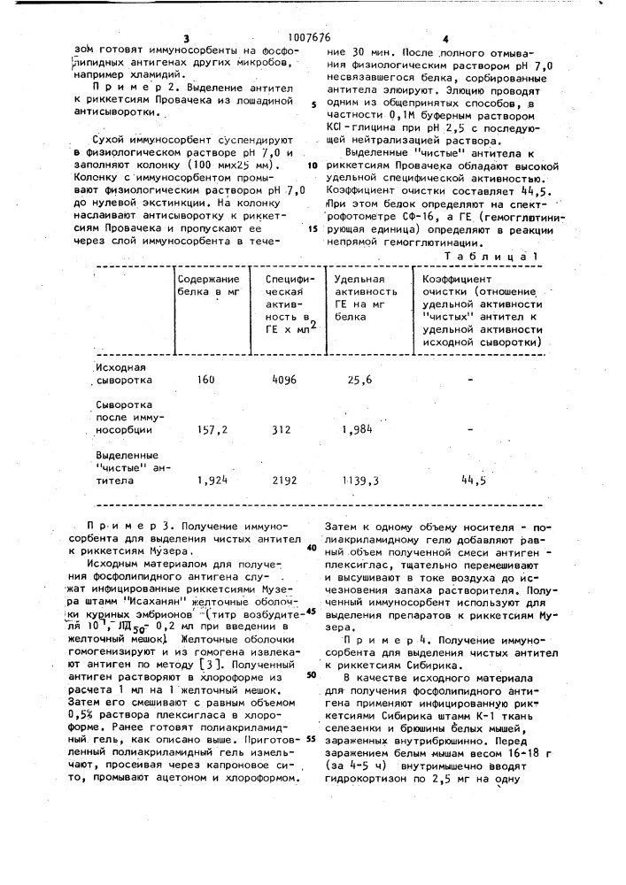 Способ получения иммуносорбента (патент 1007676)