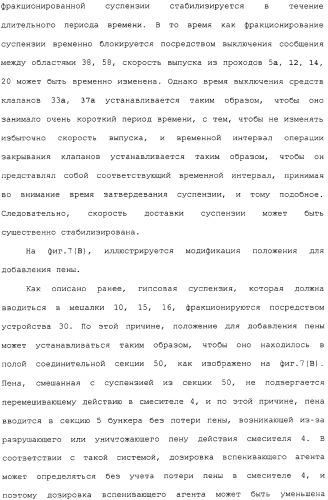 Устройство и способ для фракционирования гипсовой суспензии и способ производства гипсокартонных плит (патент 2313451)