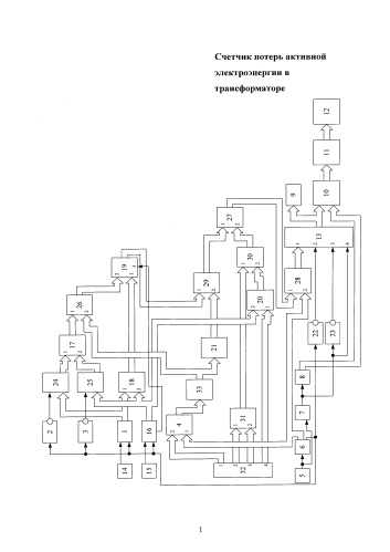 Счетчик потерь активной электроэнергии в трансформаторе (патент 2589498)