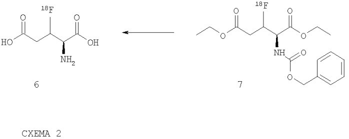[f-18] меченная l-глютаминовая кислота, [f-18] меченный l-глютамин, их производные и их применение, а также способ их получения (патент 2395489)