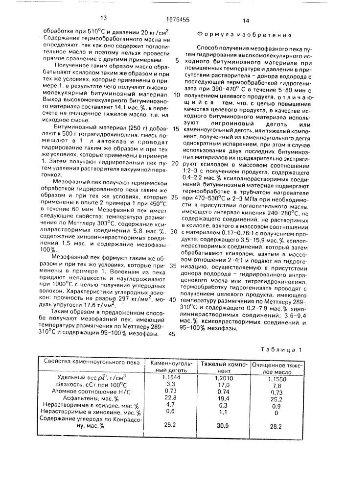 Способ получения мезофазного пека (патент 1676455)