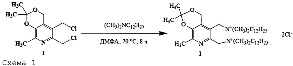 Четвертичная аммониевая соль, обладающая антимикотической и антибактериальной активностью (патент 2666544)