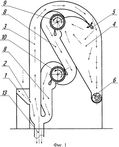 Пневмосепарирующее устройство (патент 2440857)