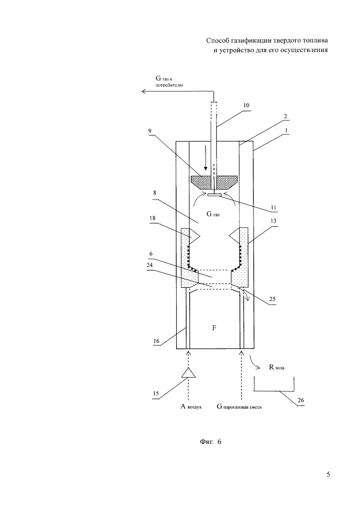 Способ газификации твердого топлива и устройство для его осуществления (патент 2663144)
