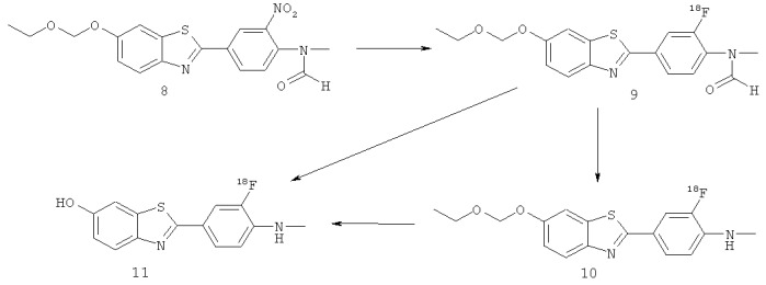 Способ фторирования анилидных производных и фторированные производные бензотиазола в качестве in vivo визуализирующих агентов (патент 2419601)