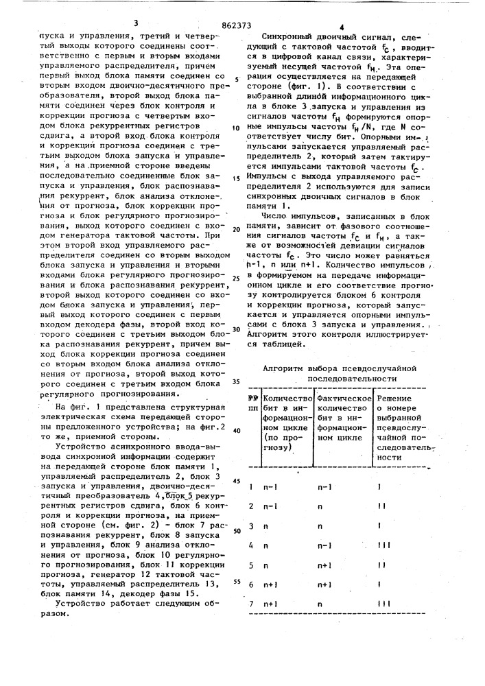 Устройство асинхронного ввода-вывода синхронной информации (патент 862373)